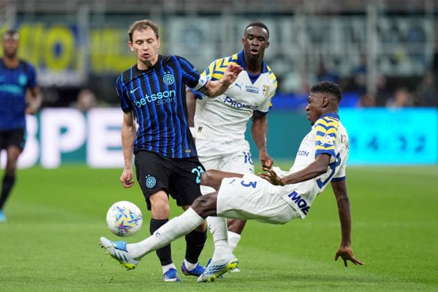 Inter Milan™s Nicolo Barella during the Serie A soccer match between Inter and Parma at the San Siro Stadium in Milan , north Italy - Sunday , May 03 , 2026. - Soccer .  Copyright: xSpada LaPressex