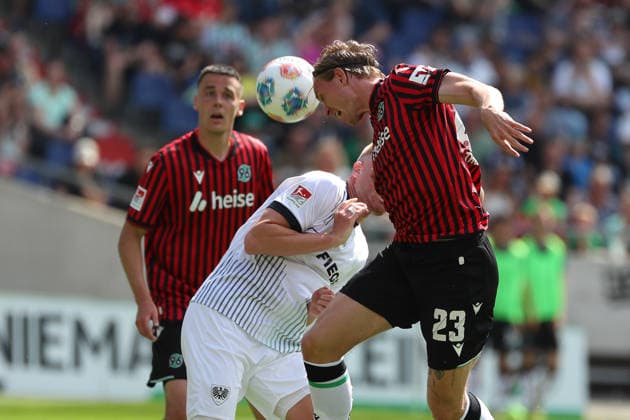 Hannover 96 vs Münster, 2. BL Hannover, 03.05.2026, Fussball - Herren, 2. BL, Saison 2025 2026, Hannover 96 vs Preußen Münster, Stefan Teitur Thordarson (Hannover 96), (DFL DFB REGULATIONS PROHIBIT ANY USE OF PHOTOGRAPHS as IMAGE SEQUENCES and or QUASI-VIDEO) Heinz von Heiden Arena Niedersachsen Deutschland