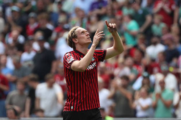 Hannover 96 vs Münster, 2. BL Hannover, 03.05.2026, Fussball - Herren, 2. BL, Saison 2025 2026, Hannover 96 vs Preußen Münster, Stefan Teitur Thordarson (Hannover 96) jubelt nach seinem Tor zum 3:2 (DFL DFB REGULATIONS PROHIBIT ANY USE OF PHOTOGRAPHS as IMAGE SEQUENCES and or QUASI-VIDEO) Heinz von Heiden Arena Niedersachsen Deutschland