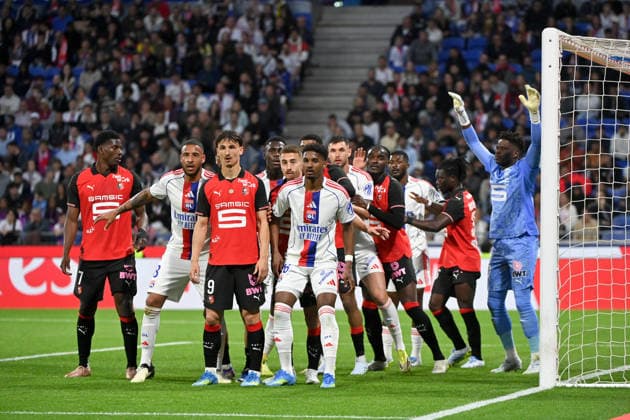 Olympique Lyonnais v Stade Rennais FC - Ligue 1 McDonald s 2025 2026 07 Breel EMBOLO (srfc) - 08 Corentin TOLISSO (ol) - 09 Esteban LEPAUL (srfc) - 21 Valentin RONGIER (srfc) - 16 ABNER VINICIUS (ol) during the Ligue 1 McDonald s match between Lyon and Rennes at Groupama Stadium on May 3, 2026 in Lyon, France. Lyon France  Copyright: xFEPx 776348379