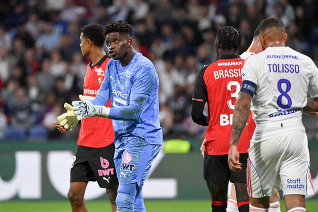 Olympique Lyonnais v Stade Rennais FC - Ligue 1 McDonald s 2025 2026 30 Brice SAMBA (srfc) during the Ligue 1 McDonald s match between Lyon and Rennes at Groupama Stadium on May 3, 2026 in Lyon, France. Lyon France  Copyright: xFEPx 776348379
