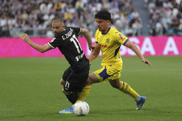 during Juventus FC vs Hellas Verona, 35Â° Serie A Enilive 2025-26 game at Alianz stadium in Torino (TO), Italy, on May 03, 2026.  Copyright: xDavidexCasentini IPAxSportx xipa-agency.netx xx IPA_74416097 IPA_Agency_IPA74416097