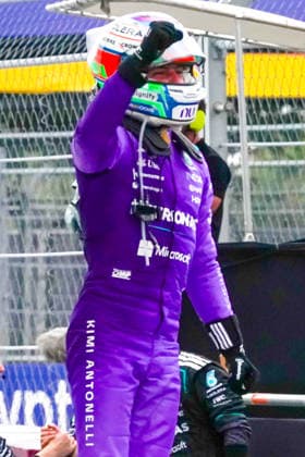 May 3, 2026, Miami Gardens, Florida, USA: Kimi Antonelli (ITA) of Mercedes-AMG Petronas Formula One Team celebrates winning the 2026 Formula 1 Crypto.com Miami Grand Prix at the Miami International Autodrome. Miami Gardens USA - ZUMAw109 20260503_fap_w109_001 Copyright: xDebbyxWongx