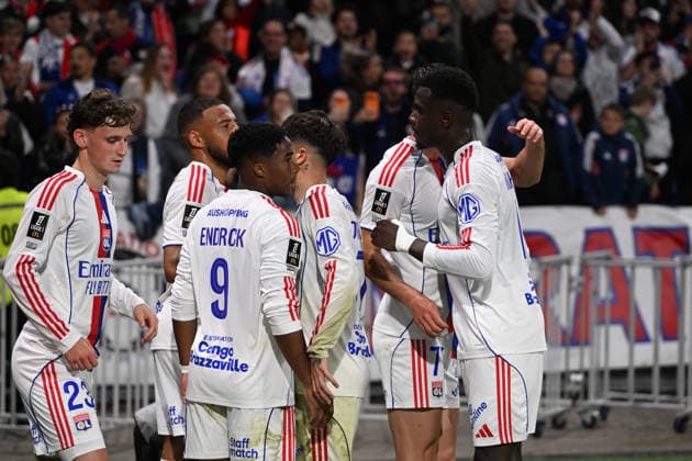 Football : Olympique Lyonnais v Rennes - Ligue 1 - 03 05 2026 Corentin TOLISSO of Lyon scoring goal during the French league 1 match between Olympique Lyonnais and Rennes at Groupama Stadium Decines Charpieu Lyon France on May 03, 2026 LYONFrance  Copyright: xMouradxAllilix