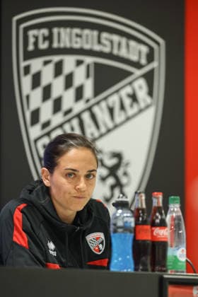 3. Liga; FC Ingolstadt 04 - Erzgebirge Aue; Interview Pressekonferenz Cheftrainerin Sabrina Wittmann (FCI) 3. Liga - FC Ingolstadt 04 Saison 2025 2026 Erzgebirge Aue