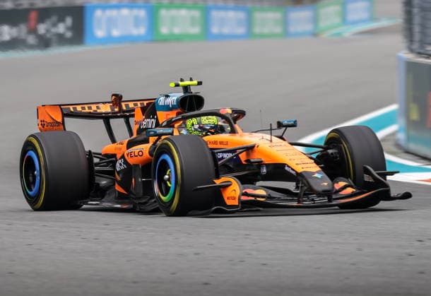 Formula One Miami Grand Prix - Race McLaren driver Lando Norris of Britain competes in the Formula 1 Miami Grand Prix at the Miami International Autodrome in Miami Gardens, Florida, USA, 03 May 2026. MIAMI GARDENS United States  Copyright: xCRISTOBALxHERRERA-ULASHKEVICHx