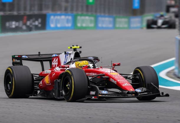 Formula One Miami Grand Prix - Race Scuderia Ferrari driver Lewis Hamilton of Britain competes in the Formula 1 Miami Grand Prix at the Miami International Autodrome in Miami Gardens, Florida, USA, 03 May 2026. MIAMI GARDENS United States  Copyright: xCRISTOBALxHERRERA-ULASHKEVICHx