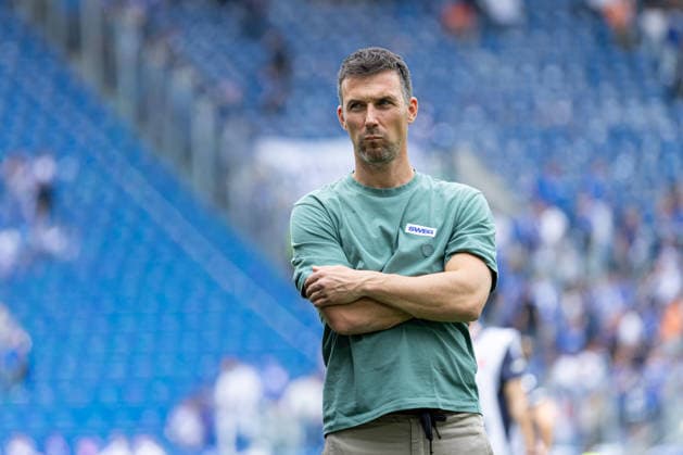Deutschland: Karlsruher SC vs. SV Darmstadt 98, 32. Spieltag, 2. Bundesliga, Saison 2025 26, BBBank Wildpark (Karlsruhe): Christian Eichner (Trainer, Karlsruher SC) nach dem Spiel Karlsruhe BBBank Wildpark Baden-Württemberg Deutschland