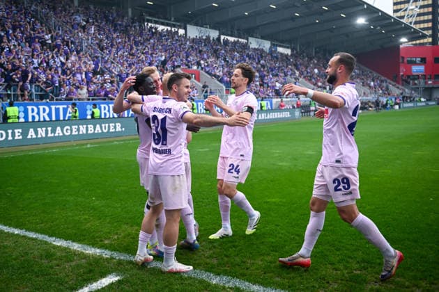 3. Liga - 25 26 - SV Wehen Wiesbaden - VfL Osnabrück am 03.05.2026 in der BRITA-Arena in Wiesbaden Jubel, Torjubel, Torschuetze, Torschütze Ismail Badjie (Osnabrueck) jubelt nach seinem Tor zum 1:1