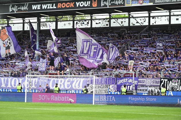 3. Liga - 25 26 - SV Wehen Wiesbaden - VfL Osnabrück am 03.05.2026 in der BRITA-Arena in Wiesbaden Fans aus Osnabrück zu Gast in Wiesbaden