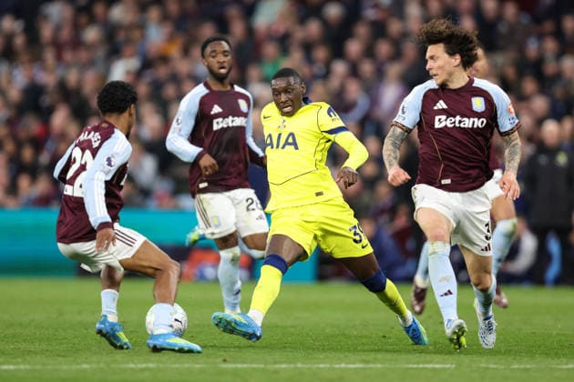 Aston Villa v Tottenham 3 May 2026, Aston - Premier League Football - Aston Villa v Tottenham Hotspur - Randal Kolo Muani of Tottenham Hotspur - Photo: Charlotte Wilson Offside. Aston UK Copyright: xCharlottexWilsonx xOffsidexOffside