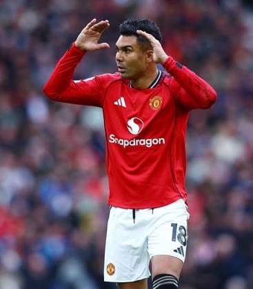 Casemiro of Manchester United, ManU Manchester United v Liverpool, Premier League, Football, Old Trafford, Manchester , UK - 03 May 2026Manchester Old Trafford United Kingdom EDITORIAL USE ONLY No use with unauthorised audio, video, data, fixture lists, club league logos or live services. Online in-match use limited to 120 images, no video emulation. No use in betting, games or single club league player publications.  Copyright: xMattxWest Shutterstockx 16854589co