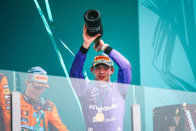 F1 - MIAMI GRAND PRIX 2026 podium KIMI ANTONELLI Andrea (ita), Mercedes AMG F1 Team W16, portrait during the Formula 1 Miami Grand Prix 2026, 4th round of the 2026 Formula One World Championship, WM, Weltmeisterschaft from May 1 to 3, 2026 on the Miami International Autodrome, in Miami Gardens, USA - Miami GardensUnited States  Copyright: xANTONINxVINCENTx