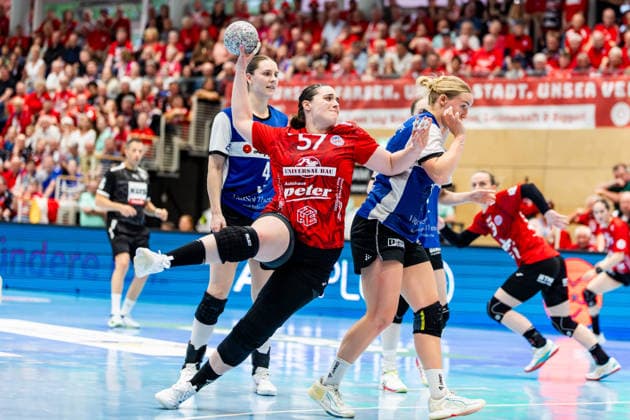 03.05.2026, GER, Handball, Frauen, Saison 2025 2026, Alsco 1.Bl, PlayOff Halbfinale Spiel 2, Thueringer HC - HSG Blomberg-Lippe Josefine Hanfland (Thueringer HC,57) 99947 Bad Langensalza Salza Halle Sporthalle Mehrz Thüringen Deutschland
