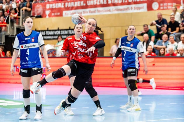 03.05.2026, GER, Handball, Frauen, Saison 2025 2026, Alsco 1.Bl, PlayOff Halbfinale Spiel 2, Thueringer HC - HSG Blomberg-Lippe Luca Farago (Thueringer HC,19) 99947 Bad Langensalza Salza Halle Sporthalle Mehrz Thüringen Deutschland
