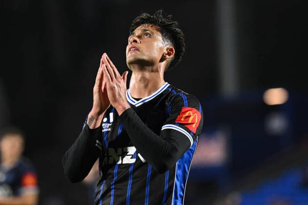 Logan Rogerson of Auckland FC, Auckland FC v Melbourne City, A-League Elimination Final match at Go Media Stadium, Auckland, New Zealand on Saturday 2 May 2026. Photo: Andrew Cornaga Auckland New Zealand Copyright: xAndrewxCornaga x