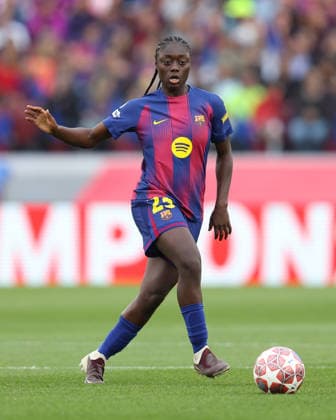 BARCELONA, SPAIN, MAY 3: Aicha (23 FC Barcelona, Barca during the UEFA Womens Champions League match between FC Barcelona and Bayern Munich at Spotify Camp Nou on May 3rd, 2026 in Barcelona, Spain (Photo by Alexander Canillas Sports Press Photo) Copyright: xAlexanderxCanillas SPPx Sportspressphoto_SPR141649