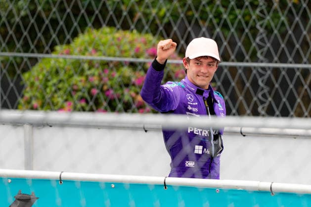 F1 Grand Prix Of Miami - Andrea Kimi Antonelli Wins Andrea Kimi Antonelli (ITA) of Mercedes-AMG PETRONAS Formula One Team celebrating his win on Sunday during the 2026 Formula 1 Crypto.com Miami Grand Prix at the Miami International Autodrome on May 3, 2026. Credit: Photo by Antoine Lapeyre ABACAPRESS.COM Miami United States  Copyright: xLapeyrexAntoine ABACAx
