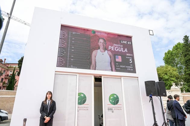 Sorteggio dei tabelloni degli Internazionali D™Italia di tennis a Piazza del Popolo. LunedÃ¬ 4 Maggio 2026. News  Copyright: xValentinaxStefanelli LaPressex