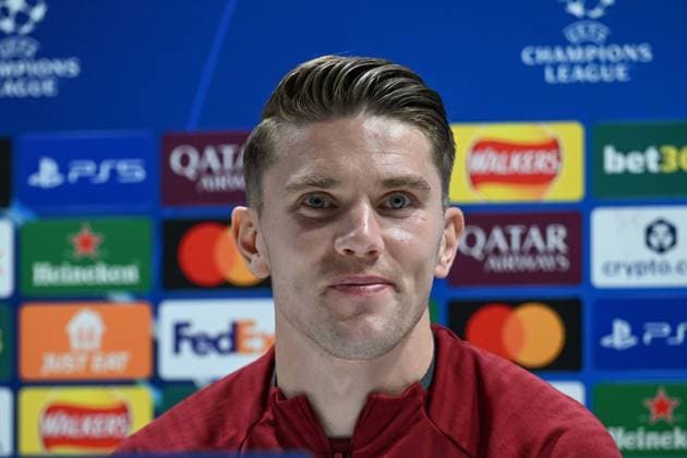 Arsenal press conference, PK, Pressekonferenz ahead of UCL semi-final second-leg match against A. Madrid LONDON, UNITED KINGDOM - MAY 04: Arsenal player Viktor Gyokeres attends a press conference held at the Sobha Realty Training Centre ahead of UEFA Champions League semi-final second-leg match against Atletico Madrid on May 4, 2026, in London, United Kingdom. Rasid Necati Aslim Anadolu London United Kingdom. Editorial use only. Please get in touch for any other usage.  Copyright: x2026xAnadoluxRasidxNecatixAslimx