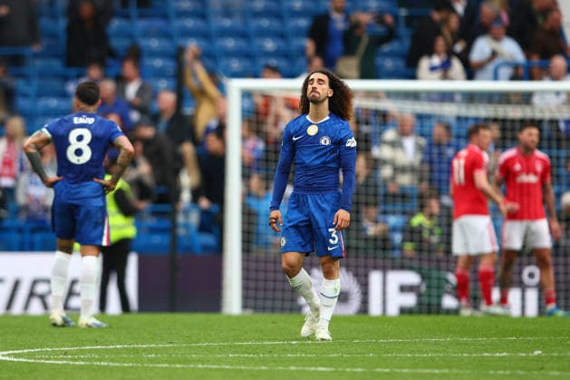 Premier League: Chelsea v Nottingham Forest LONDON, UK - 4th May 2026: Marc Cucurella of Chelsea reacts at full time during the Premier League match between Chelsea FC and Nottingham Forest FC at Stamford Bridge London Stamford Bridge England United Kingdom Copyright: xCraigxMercerx xPeakxActionxPhotosx