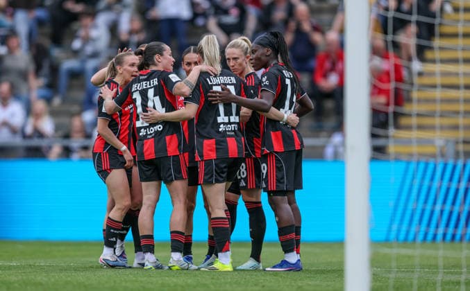 GER, Frankfurt, Eintracht Frankfurt vs FC Nürnberg, Google Pixel Bundesliga, Fussball, DFB, Spielzeit 2025 2026, Stadion am Brentanobad, 24. Spieltag im Bild: Nicole Anyomi (Eintracht Frankfurt Frauen 19), Tor zum 2:0, Tor, Jubel und Freude, Emotionen DFB DFL REGULATIONS PROHIBIT ANY USE OF PHOTOGRAPHS AS IMAGE SEQUENCES AND OR QUASI-VIDEO, 04.05.2026 Copyright: HMBxMedia HendrikxHamelau