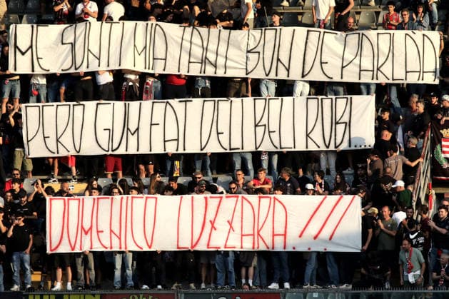 Foto IPP Albano Angilletta Cremona 04 05 2026 Calcio Campionato di serie A 2025 2026 Cremonese - Lazio nella foto: Striscione tifosi cremonesi Italy Photo Press World Copyright italy ITALY  Copyright: xR4924_italyphotopressx