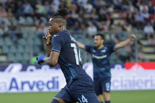 Foto IPP Emanuele Pennacchio Cremona 04 05 2026 Campionato Calcio Serie A 2025-2026 US Cremonese - SS Lazio Nella foto Tijjani Noslin of SS Lazio celebrates after scoring goal 1-2 italyphotopress world copyright Cremona italy Italia ITALY  Copyright: xR4924_italyphotopressx