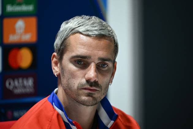 Ahead of Arsenal v Atletico Madrid - UEFA Champions League LONDON, UNITED KINGDOM - MAY 4: Antonie Griezmann of Atletico Madrid attends a press conference, PK, Pressekonferenz ahead of the UEFA Champions League semi-final match against Arsenal at Emirates Stadium in London, United Kingdom on May 4, 2026. Rasid Necati Aslim Anadolu London United Kingdom. Editorial use only. Please get in touch for any other usage.  Copyright: x2026xAnadoluxRasidxNecatixAslimx