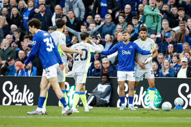 Everton v Manchester City Premier League Kiernan Dewsbury-Hall of Everton during the Premier League match at the Hill Dickinson Stadium, Liverpool 04 05 2026 UK Newspapers OUT Copyright: xMaxxTomlinsonx FIL-23391-0024