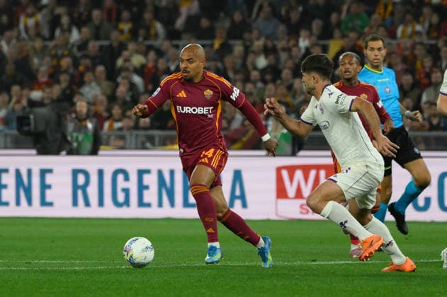Romaâ??s Donyell Malen during the Italian Football Championship League A Enilive 2025 2026 match between AS Roma vs ACF Fiorentina at the Olimpic Stadium in Rome on 05 May 2026.  Copyright: xFabrizioxCorradetti IPAxSportx xipa-agency.netx xx IPA_74438270 IPA_Agency_IPA74438270