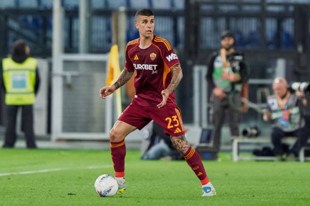 AS Roma v ACF Fiorentina - Serie A Enilive Gianluca Mancini of AS Roma in action during the serie Serie A Enilive match between AS Roma and ACF Fiorentina at Stadio Olimpico on May 4, 2026 in Rome, Italy Rome Stadio Olimpico Lazio Italy Copyright: xGiuseppexMaffiax 260504_SerieA_Roma-Fiorentina_GM_03416