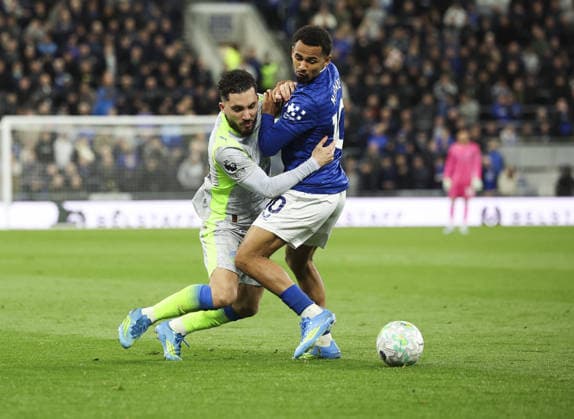 Everton v Manchester City, FA Premier League 04.05.26 Everton v Manchester City, FA Premier League Bradley Ormesher The Times Iliman Ndiaye of Everton and Rayan Cherki of Manchester City  Copyright: xBradleyxOrmesherx NINTCHDBPICT001078288116