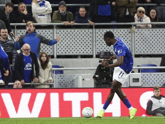 Everton v Manchester City, FA Premier League 04.05.26 Everton v Manchester City, FA Premier League Bradley Ormesher The Times Thierno Barry of Everton scores and celebrates scoring his teams 1st goal 1-1  Copyright: xBradleyxOrmesherx NINTCHDBPICT001078290343