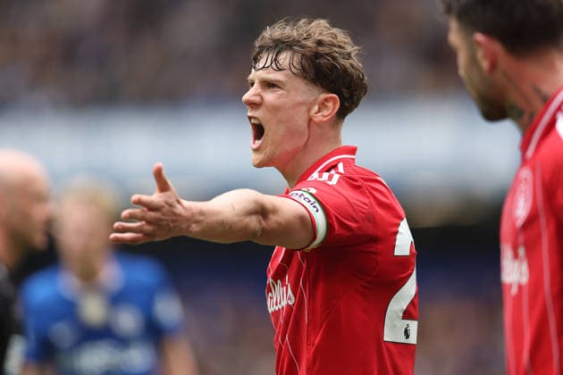 Chelsea v Nottingham Forest 4 May 2026, London - Premier League Football - Chelsea v Nottingham Forest - Ryan Yates of Nottingham Forest - Photo: Charlotte Wilson Offside. London UK Copyright: xCharlottexWilsonx xOffsidexOffside