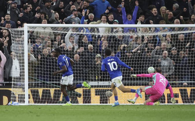 Everton v Manchester City, FA Premier League 04.05.26 Everton v Manchester City, FA Premier League Bradley Ormesher The Times Thierno Barry of Everton scores and celebrates scoring his teams 3rd goal 3-1  Copyright: xBradleyxOrmesherx NINTCHDBPICT001078292478