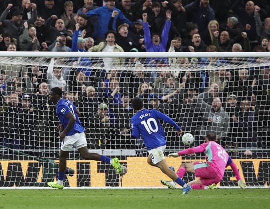 Everton v Manchester City, FA Premier League 04.05.26 Everton v Manchester City, FA Premier League Bradley Ormesher The Times Thierno Barry of Everton scores and celebrates scoring his teams 3rd goal 3-1  Copyright: xBradleyxOrmesherx NINTCHDBPICT001078292935