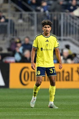 CHESTER, PA - MAY 02: Nashville SC forward Ahmed Qasem 37 looks on during the game between the Philadelphia Union and Nashville SC on May 2nd, 2026 at Subaru Park in Chester, PA. (Photo by Terence Lewis Icon Sportswire) SOCCER: MAY 02 MLS, Fussball Herren, USA Philadelphia Union vs Nashville SC EDITORIAL USE ONLY Icon260502238