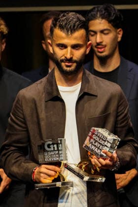 Fussball: Schweiz: SAFP Golden 11 Award; Kultur & Kongresshaus Aarau, 04.05.2026 (Aarau, Schweiz); Valon Fazliu, FC Aarau Aarau Kultur&Kongresshaus Aarau Aargau Schweiz Copyright: xAmiirxAmedjouax