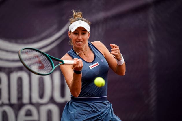WTA125 Istanbul Open - Day Three Guiomar Maristany Zuleta De Reales of Spain competes in the round of 32 match against Anouk Koevermans of the Netherlands during the Istanbul Open at the Turkish Tennis Federation Training Center in Istanbul, Turkey, on May 4, 2026. Istanbul Istanbul Turkey  Copyright: xYagizxGurtugx originalFilename:gurtug-wta125is260504_npZz6.jpg