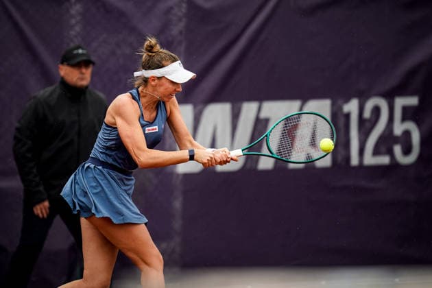 WTA125 Istanbul Open - Day Three Guiomar Maristany Zuleta De Reales of Spain competes in the round of 32 match against Anouk Koevermans of the Netherlands during the Istanbul Open at the Turkish Tennis Federation Training Center in Istanbul, Turkey, on May 4, 2026. Istanbul Istanbul Turkey  Copyright: xYagizxGurtugx originalFilename:gurtug-wta125is260504_npiJB.jpg