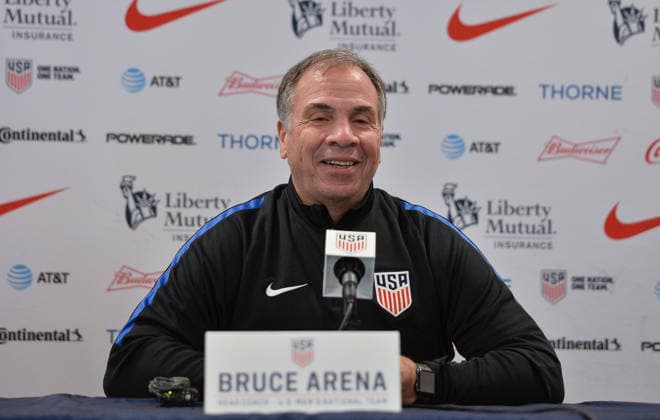 October 5, 2017 - Orlando, FL, USA - Orlando, FL, Thursday, October 5, 2017: Bruce Arena during a press conference, PK, Pressekonferenz before the USA training session in preparation for a World Cup Qualifying match with Panama, at Orlando City Stadium. Copyright: xJohnxToddx