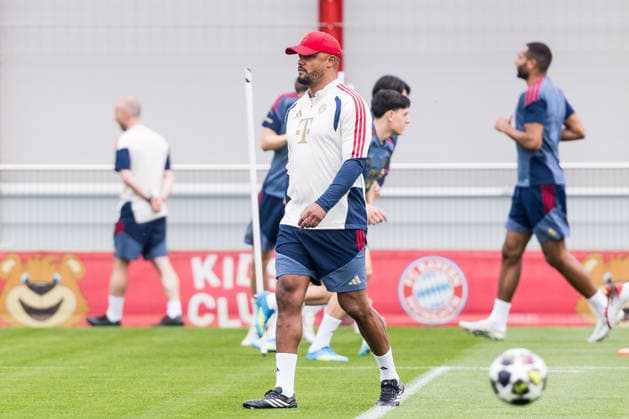 MUNICH, GERMANY - MAY 5: Vincent Kompany (Head Coach FC Bayern Muenchen) during the training session before the match between FC Bayern Muenchen vs Paris Saint-Germain at Trainingsgelaende an der Saebenerstr. on matchday -1 of the UEFA Champions League Semi Final on May 5, 2026 in Munich, Germany. Bavaria Germany Copyright: xSteffiexWunderlx
