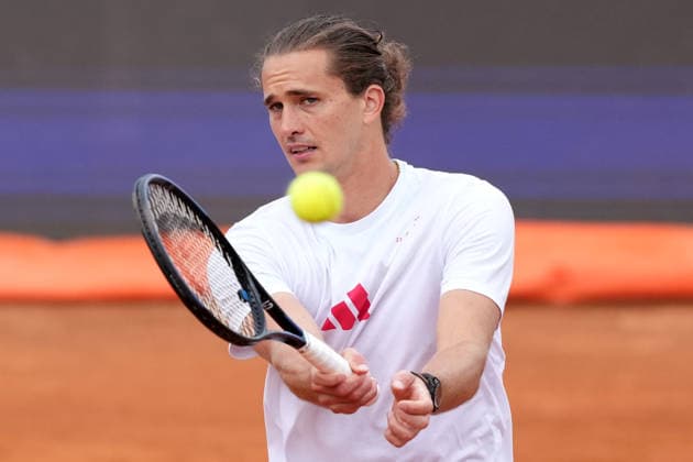 Alexander Zverev of Germany during a training session at the Internazionali BNL d Italia 2026 tennis tournament at Foro Italico in Rome, Italy on May, 5, 2026. AntoniettaxBaldassarre