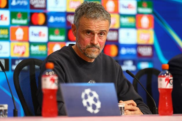 May 5, 2026, Munich, Bavaria, Germany: Head coach LUIS ENRIQUE of Paris Saint-Germain during the press conference, PK, Pressekonferenz a day ahead of the UEFA Champions League 2025 26 Semi-final Leg 2 game against Bayern Munich at the Allianz Arena in Munich, Germany. Munich Germany - ZUMAc179 20260505_zep_c179_038 Copyright: xMickaelxChavetx