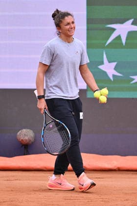 Sara Errani during a training session ahead of the Internazionali BNL d Italia Day One at Foro Italico on May 5, 2026 in Rome, Italy.  Copyright: xDomenicoxCippitelli IPAxSportx xipa-agency.netx xx IPA_74457690 IPA_Agency_IPA74457690