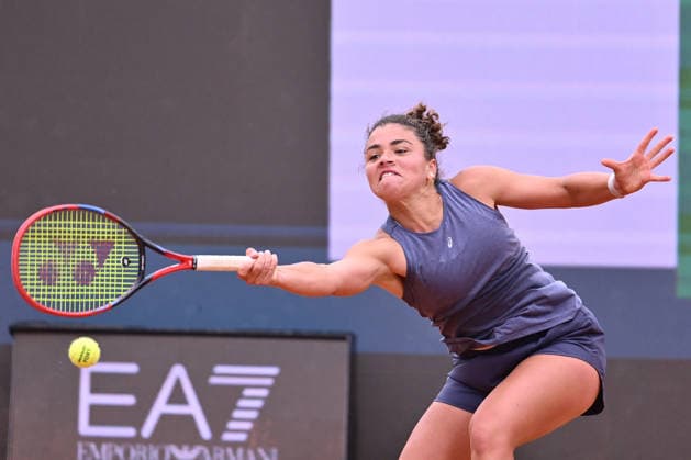 Jasmine Paolini in action during a training session ahead of the Internazionali BNL d Italia Day One at Foro Italico on May 5, 2026 in Rome, Italy.  Copyright: xDomenicoxCippitelli IPAxSportx xipa-agency.netx xx IPA_74457697 IPA_Agency_IPA74457697