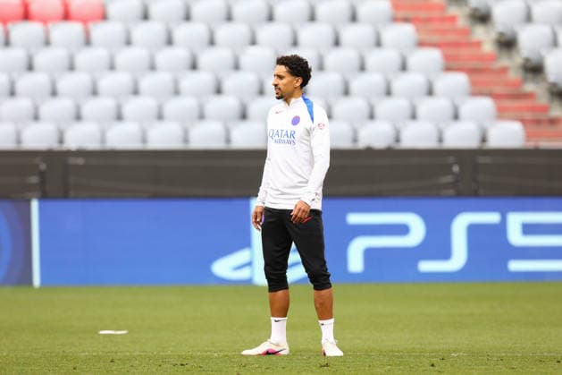 May 5, 2026, Munich, Bavaria, Germany: MARQUINHOS of Paris Saint-Germain during the last training session ahead of the UEFA Champions League 2025 26 Semi-final Leg 2 game against Bayern Munich at the Allianz Arena in Munich, Germany. Munich Germany - ZUMAc179 20260505_zep_c179_061 Copyright: xMickaelxChavetx