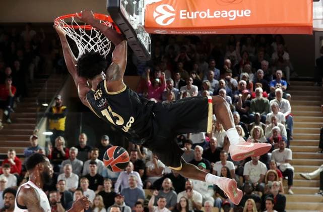 MONACO-OLYMPIAKOS BASKET EUROLIGUE PHOTOPQR NICE MATIN Jean François Ottonello ; Monaco ; 05 05 2026 ; AS Monaco vs Olympiakos - Quart de finale Euroligue de basket match 3 - 13 Kevarrius Hayes Monaco France  Copyright: xPHOTOPQR NICExMATIN MAXPPPxJeanxFrançoisxOttonellox 20260505NIM8977 20260505NIM8977