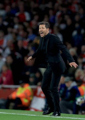 Arsenal FC v Atletico de Madrid - UEFA Champions League 2025 26 Semi Final Second Leg Diego Simeone, head coach of Atletico Madrid on the side line during the UEFA Champions League 2025 26 Semi Final Second Leg match between Arsenal FC and Atletico de Madrid at Arsenal Stadium on May 5, 2026 in London, England. WARNING! This Photograph May Only Be Used For Newspaper And Or Magazine Editorial Purposes. May Not Be Used For Publications Involving 1 player, 1 Club Or 1 Competition Without Written Authorisation From Football DataCo Ltd. For Any Queries, Please Contact Football DataCo Ltd on +44 (0) 207 864 9121 London Arsenal Stadium England United Kingdom Copyright: xAllstarxPicturexLibraryxLtdx